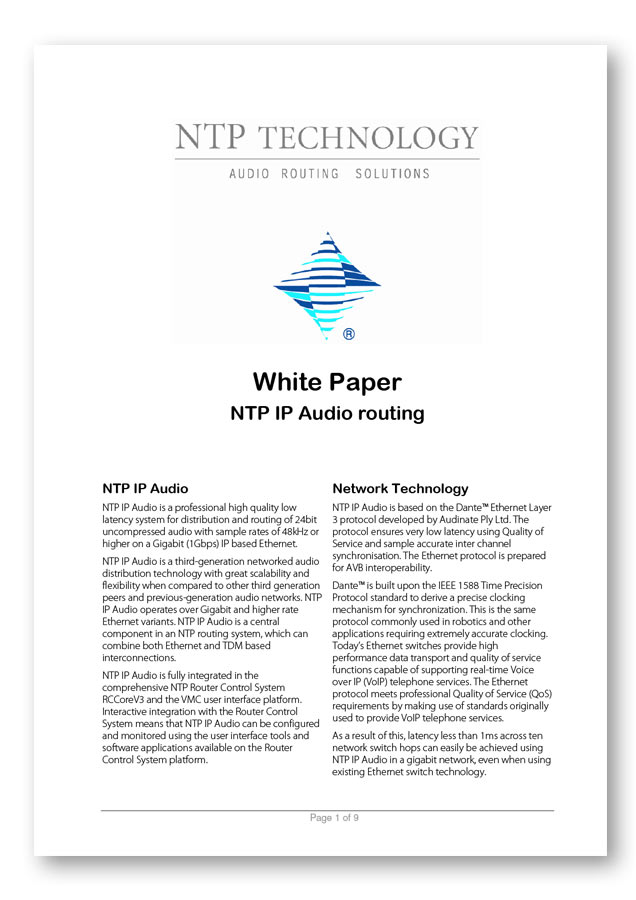 NTP IP Audio White Paper PDF