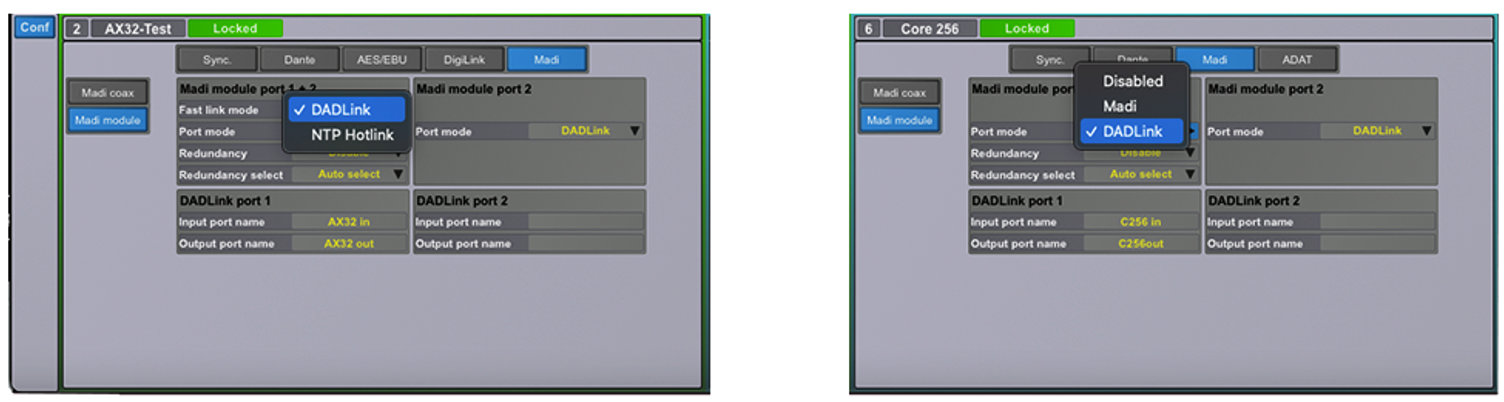 DADlink Software Connection