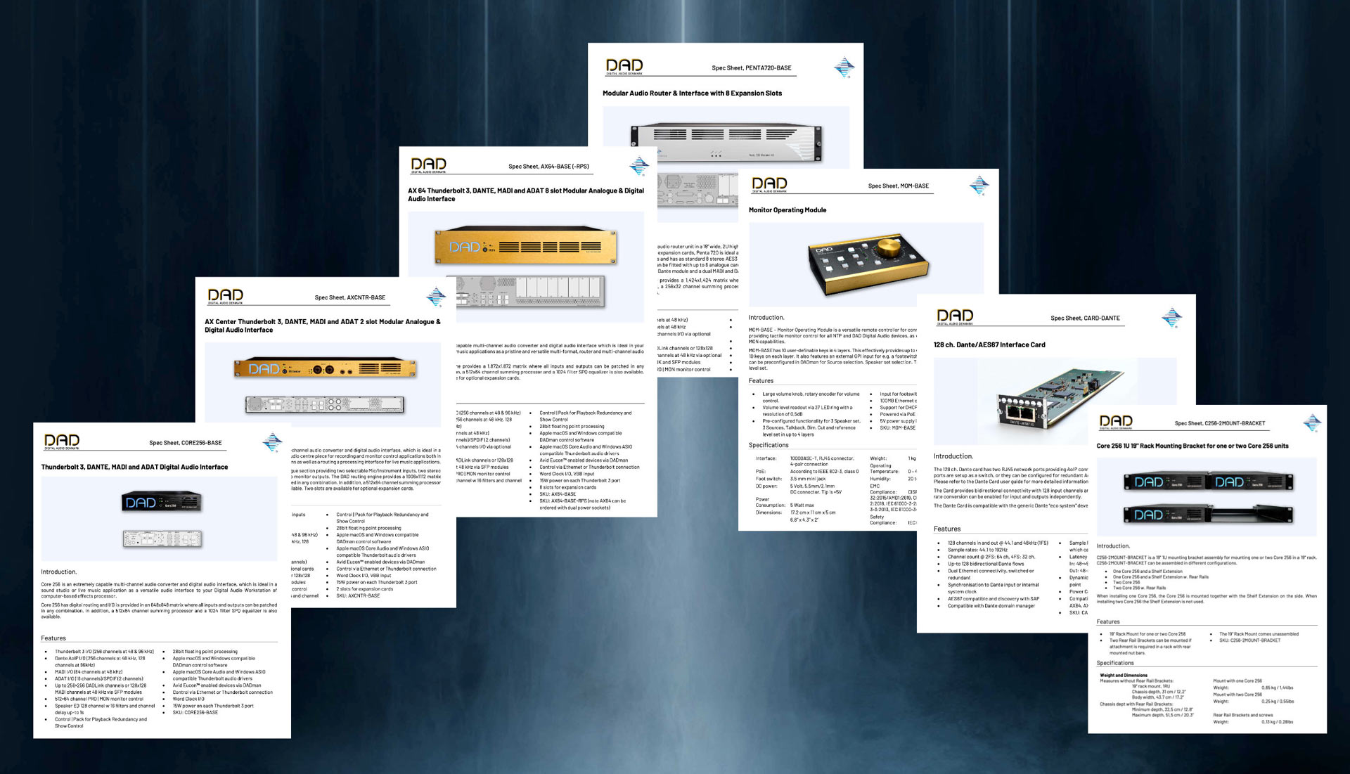 DAD Spec Sheets